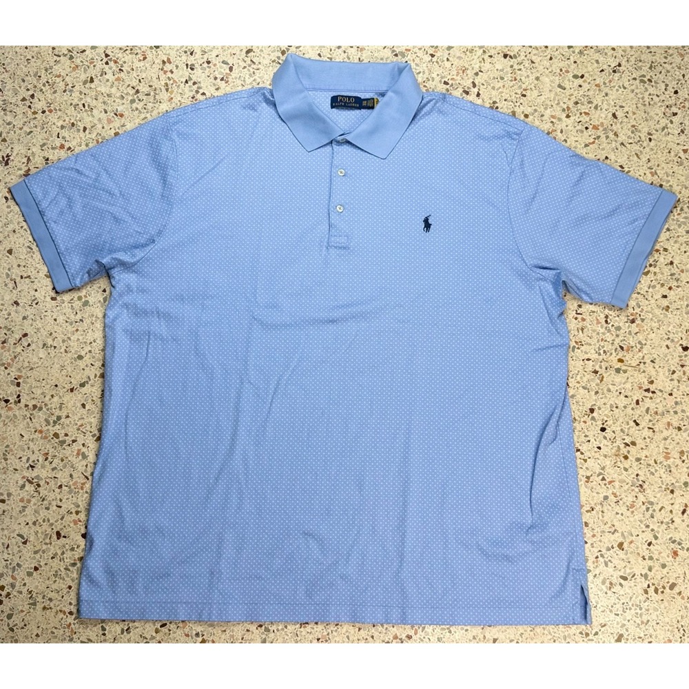 Polo Ralph Lauren Men's Button Up Polka Dot Pattern Polo Shirt Size 3XB